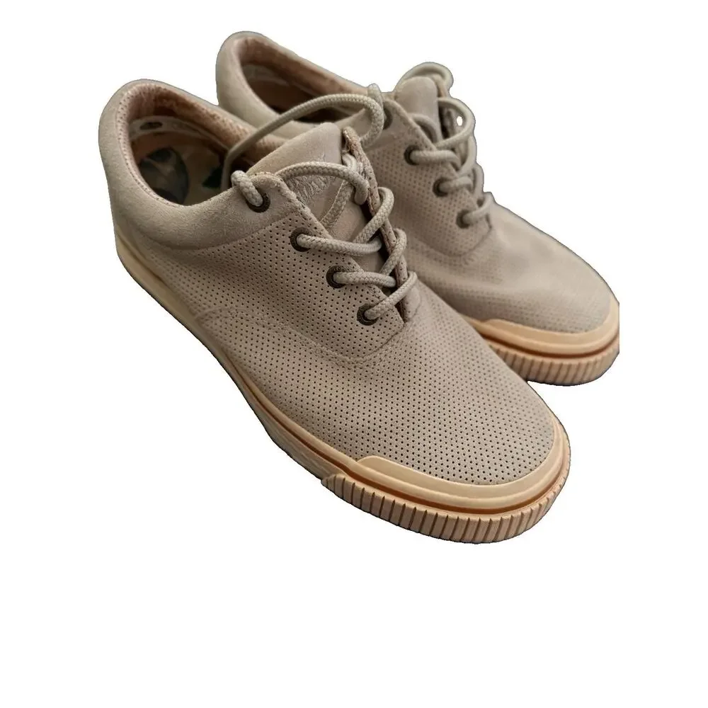 Tommy Bahama Rum Runner Perforated Leather Sneakers Shoes Mushroom Men Size 8
